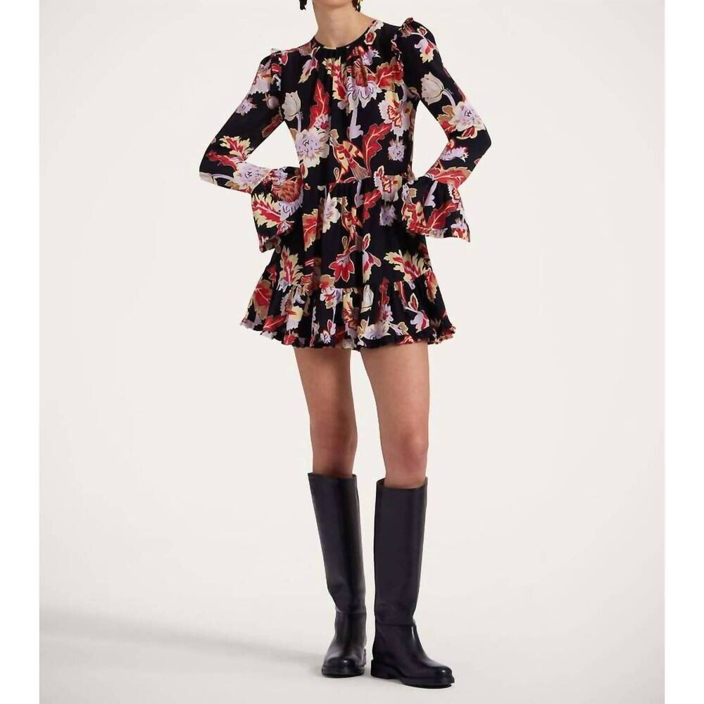 NEW LA DOUBLEJ short visconti dress in lark black